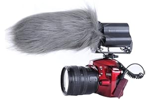 Movo WS3 Furry Outdoor Microphone Windscreen Muff for Large Shotgun Microphones up to 18cm X 55mm (L x D) - Fits the Rode Videomic, TAKSTAR SGC-598 & Similar Mics