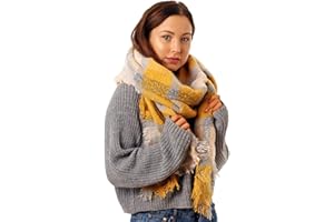 Style Slice Women's Tartan Scarf Thick Warm Blanket Ladies Scarves, Plaid Check Long Large Oversized Soft Shawl and Wrap Christmas Gifts for Women
