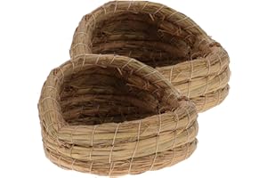SUPVOX 2Pcs Woven Chicken Sleep Nest Cozy Bed for Hens for Nesting and Laying Eggs Durable and Easy to Clean for Chicken Coop and Backyard Use