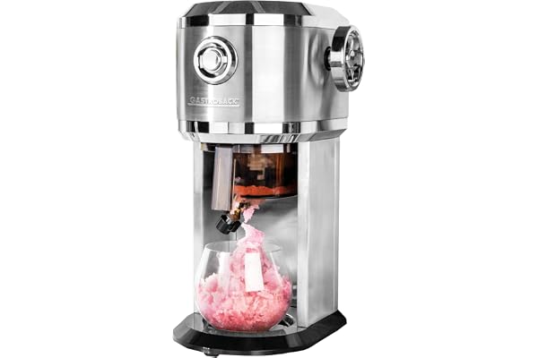 GASTROBACK Slush-maskin för hemmet, Ice Shaver Machine – Slushy Maker för Frozen Cocktail, Snow Cone, Slusheis, granita och krossad/Shaved Ice – Justerbar rasp tjocklek och påfyllningsmängd