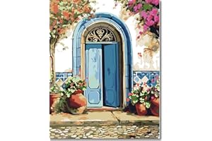 DIAMOND PAINTING FAN HOUSE Fan House Dipingi con i Numeri per Adulti, Kit di Pittura a Olio su Tela Fai-da-Te per Bambini con Pennelli Pittura a Pigmento Acrilico Disegno 40x50cm