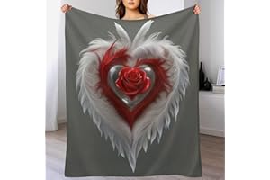 PAZZK Rose Decke Decke Dicke Kuscheldecke Mit 3D Muster Fleece Warm & Weich Flauschige Flannel Decke, Vier Jahreszeiten Bett Sofadecke（140×180cm）