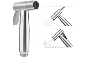 Amazon Basics Premium SS 304 Health Faucet Gun Only | Jet Spray for Toilet | Durable Bathroom Bidet Spray Head | Chrome Finish