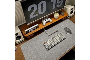 IVEOPPE Filcowa podkładka na biurko, duża podkładka pod mysz 90 x 43 cm, antypoślizgowa podkładka na biurko, do biura i domu (jasnoszara)