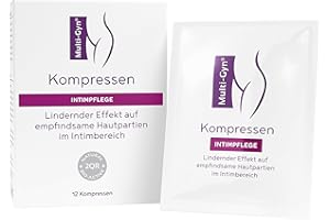 ‎MULTI-GYN Multi-Gyn Kompressen - Beruhigt den Empfindlichen Dammbereich Im Wochenbett - zur Kühlung und Erleichterung nach der Geburt - Intimpflege für Damen - Ohne Duft oder Hormonstoffe - 12 Kompressen