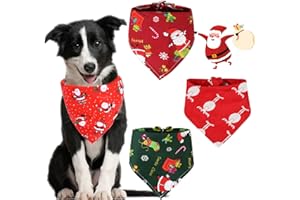 JIASHA Bandana per Cani di Natale,4 Pezzi Bandana Cane,Bandana per Animali Domestici Bandana per Cane Triangolare Lavabile Reversibile,Sciarpa per Cani Bandane per Cani,Bandane Cani Natale (B)