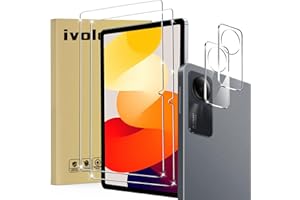 ivoler Pack de 2 Film de Protection d’écran en Verre Trempé pour Xiaomi Redmi Pad SE 11 Pouces (Pas pour Redmi Pad SE 8.7 Pouces), avec 2 pièces Caméra Arrière Protecteur, Anti Rayures, sans Bulles