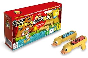 Maxx Tech Duck, Quack, Shoot! Kit for Switch 2&1- Includes Downloadable Switch Code in Box game plus 2 Quacking Themed Duck Blasters! Compatible with Nintendo Switch 2 & 1! For All Joy-Cons!