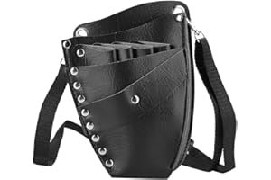 Tiiyee Custodia da Barbiere per Stilista, Supporto Cesoie Fondina Attrezzi Parrucchiere Borsa Clipper in Vita Marsupio Pelle Stilista Sacchetto Strumenti Parrucchieri Toelettatori Truccatori