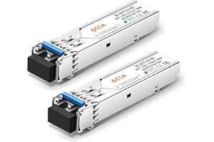 6COMGIGA Transceptor SFP 1.25G módulo 1000BASE-LX, 1310nm SMF, hasta 10 km, compatible con Cisco GLC-LH-SMD, Ubiquiti, Netgear, D-Link, Supermicro, Mikrotik [2 unidades]