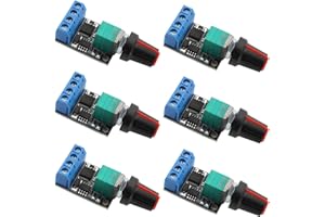 VISSQH 6 pcs PWM Motor Speed Controller,5V 12V 10A Motor Speed Controller module DC Speed Adjustable Switch with switch function