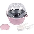 Giles & Posner Mini Popcorn Maker Machine – Non-stick Corn Plate, Hot Air Popcorn Popper, Electric Stirring, Cool Touch Handles, Healthy Fat-free Snack, Mess-Free With Serving Bowl, Pink, EK6224GSPNK