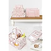 Market Gate Baby Newborn Set - Suitcase Organizer, Care and Bottom Care Bag (Pink)
