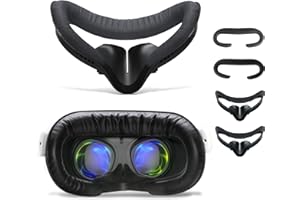 HANPUSEN 2-Pack-Gesichtsauflage für Oculus Quest 2, Gesichtsschnittstelle-Gesichtsauflage, Anti-beschlagendes schweißfestes Gesichtskissen für VR Meta Quest 2 Zubehör Ersatz