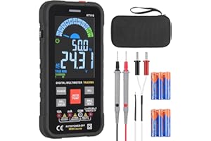 ALLmeter Intelligent 9999 Counts Smart Color Screen Auto Range Multimeter - TRMS, Analog Bar, Voltage, Current, Capacitance, Temperature, NCV Tester