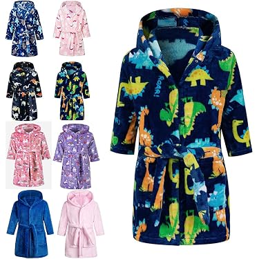 Peignoir Polaire Fille Ado 7-14 Ans - Capuche Sherpa, Ultra Doux, Avec Ceinture