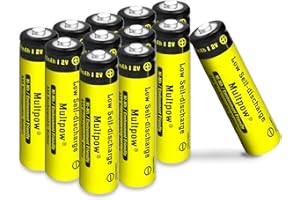 KLGFI AAA Akkus Wiederaufladbar, Batterien AAA 1100mAh 12 Stück 1.2v Aufladbare Batterien AAA Hohe Kapazität, Geringe Selbstentladung AAA Akku Typ NI-Mh Batterien (Gelb)