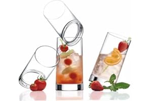 LUIGI BORMIOLI Veronese 43 cl High-Tech Crystal Glass Hi-Ball Giftbox, Pack of 6, Clear
