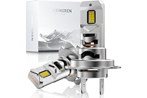 WAIXINGREN H7 Headlight Bulb, 60W 26000LM 400% Ultra Brightness with Fan, 6500K White with High-Efficiency Cooling System, Canbus Ready, Plug and Play, Pack of 2 (H7)