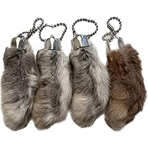 Dangerous Threads Rabbit Rabbits Foot Keychain White / Natural 4