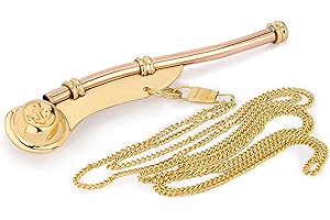 NKlaus 12cm Fischio del nostromo marittimo con catena 80cm ottone rame suono chiaro qualità 11514