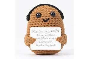 XBOCMY Positive Potato Pocket Hug Gift, Creative Knitting Wool Potato Doll, Hug Lucky Charm,Lucky Charm Exam Gift, Get Well Soon Gift ﻿