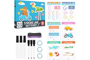 FINETOKNOW Libro magico da scrivere per bambini, libri per imparare a scrivere, quaderni riutilizzabil penna magica per bambini, calligrafia esercizio, per imparare a disegnare