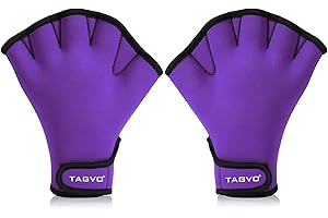 TAGVO Guanti Acquatici per Aiutare la Resistenza della Parte Superiore del Corpo, Guanti da Nuoto con Cinturino con Cinturino da Polso, Taglie per Uomo Donna Bambini Adulti