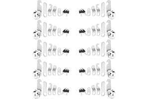 YKUKIZEE 10 Pcs 20 mm Cam Lock, Mailbox Box Locks with Different Keys and 5 Different Lock Plates, Security Post Box Locks Replacement for Locker Tool Letter Box Filing Cabinet