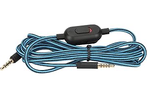 Ersatz Audio Aux Kabel für G Pro, G Pro X, G433, G233 Gaming Headset, Kabel Aux Kabel Ersatz mit Inline Stummschaltung, Lautstärkeregler, 6,6 Fuß(Blau)