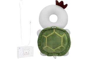 Bebamour Protección para la Cabeza del bebé Suave y Transpirable Soporte para la Cabeza del bebé Almohada para bebés Reposacabezas Anti-caídas(Turtle)
