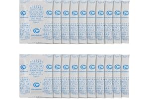UNINGYI 20 Gram X 20 Packs Silica Gel Sachets, Silica Gel Packets, Desiccant Bag, Desiccant Beads Reusable, Moisture Absorbers for Keeping Drying Clothes,Shoes,Leather Item Storage and More