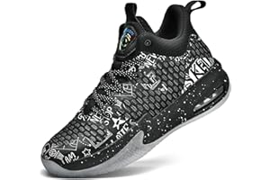 ASHION Kinder Sneaker Basketballschuhe Jungen Basketball Shuhe Mesh Sneaker Tennis Walking Schuhe