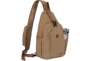 OSOCE Brusttasche Herren Canvas Crossbody Bag Leichte Schultertasche Herren Wasserdichte Tasche Anti-Diebstahl Sling Bag zum Wandern Reise Outdoor Sports