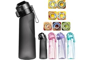 FIENZA Air Borraccia Starter Up Set con 7 cialde aromatiche, 650ML Bottiglia Bere Frutta Fragranza Acqua Dolce E%0 Tazza Acqua per e All'aperto Palestra