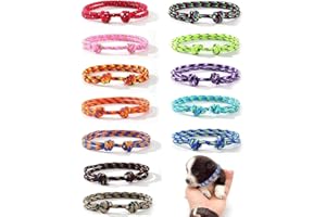 TPZORJX 12 pcs welpenhalsband,12-20cm Welpen ID Halsbänder,welpenhalsbänder für züchter,Welpenhalsbänder Einstellbar Soft Welpen Halsbänder für welpen halsbänder,Neugeborene Welpen Kätzchen