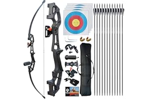 DD&QARCHERY Archery Set Adult Takedown Bow and Arrow Set, Right Hand Metal Riser Recurve Bow, 30lb 40lb 51'' Longbow for Adult Teens Beginner Hunting Shooting Practice