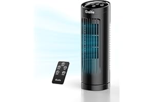 Grelife Turmventilator mit Fernbedienung, 85° Ventilator Oszillierend, Leiser Turmventilator mit 3 Windgeschwindigkeiten und Modi, Tischventilator geeignet für Büro, Schlafzimmer, Wohnzimmer