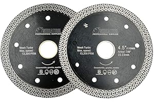 SHDIATOOL Disco Diamantato 115mm con Mesh Turbo per Porcellana Piastrella Ceramica Granito Marmo