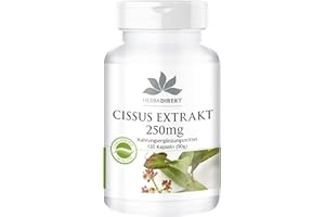 HERBA DIREKT Cissus Extract 250mg, 20% ketosterones, Vegan, 120 Capsules | HERBADIREKT by Warnke Vitalstoffe - German Pharmacy Quality