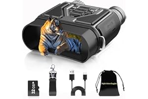 YEHTREH Night Vision Goggles with 32GB for Total Darkness,Digital Infrared Night Vision Binoculars with 3'' HD Screen for Observing and Recording Birthday Gifts for Men.