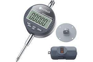 Neoteck DTI Indicador de Marcación Digital 0.001mm/0.00005'' Indicador de Sonda Digital Indicador de Calibración Rango 0-25.4mm / 1'' Indicador de Prueba de Dial Indicador Electrónico Indicador