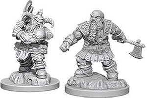 WIZKIDS Dungeons & Dragons Nolzur's Marvelous Unpainted Minis: Maschio Dwarf Barbarian
