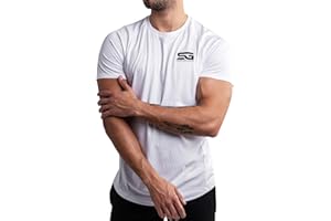 Satire Gym® – Muscle Shirt Herren/Schnell trocknendes Mesh Muskelshirt Männer/Sportbekleidung & Muscle Fit T-Shirt - Sportshirt geeignet als Fitness- & Bodybuilding Shirt