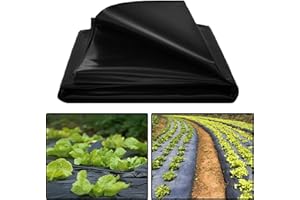 Bache Bassin, 2 x 6 m Bache Noire Agricole, Bache Bassin Exterieur, Réutilisable Bache Noire, Bache pour Bassin Idéal pour la Maison le Jardin le Bâtiment la Serre ou Dautres Occasions