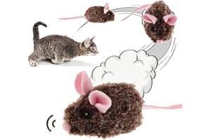 Suhaco Jouets de Chat GiGwi Souris Mobile Chaton Jouet Souris de Simulation Interactif Automatique avec Son Réaliste pour Chats D'intérieur