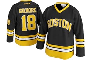UNLC Happy Gilmore #18 Kids Boston Hockey Jersey – Black 90s Comedy-Inspired Throwback, Stitched Letters, Youth Sizes S–XL