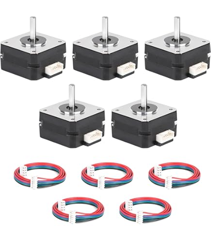 Creality 3D-printer 42-40 Stappenmotor, 2 Fasen, 1 A, 1,8 Graden, 0,4 N.M Stappenmotor voor 3D-printer-extruder, compatibel met E-as van de CR-10-serie en de Ender-3-serie