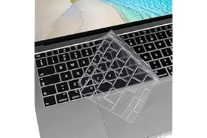 Amazon Marke - Diaryan Ultra Dünn Tastaturschutz Kompatibel für 2021 2020 M1 MacBook Air 13 Zoll ( A2337 A2179 ) mit Retina Display & Touch ID,Transparent Keyboard Cover, QWERTZ EU-Layout, TPU Klar