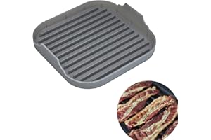URCHUZE Speckkocher für Mikrowelle, Lebensmittelqualität Silikon Microwave Bacon Cooker für Mikrowelle Silikon-Speckschale (Grau)
